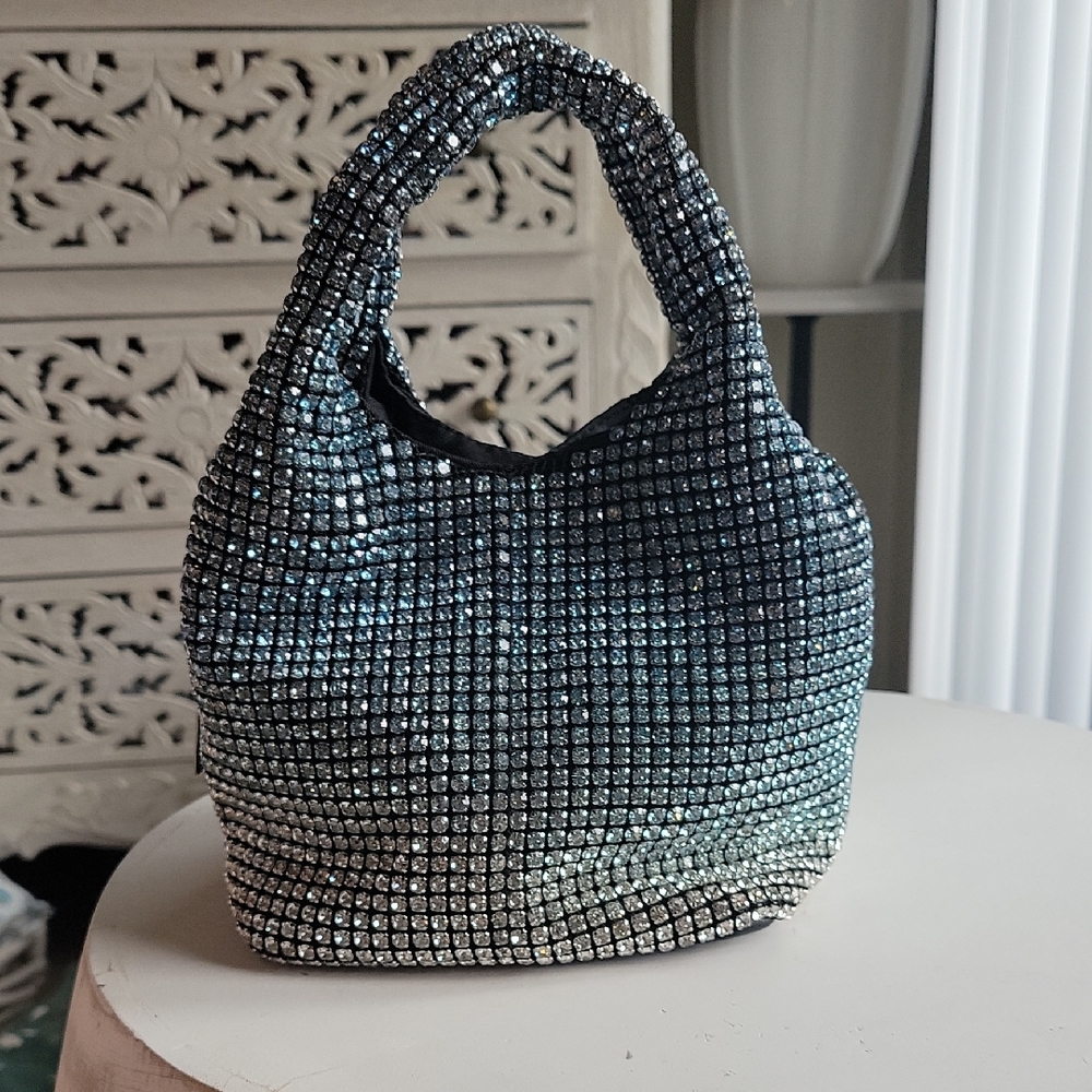 Elegant Ombre Crystal-Embellished Women's Bag